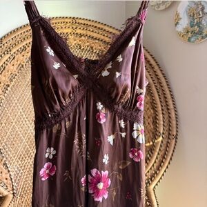 Floral Lace Trim maxi dress